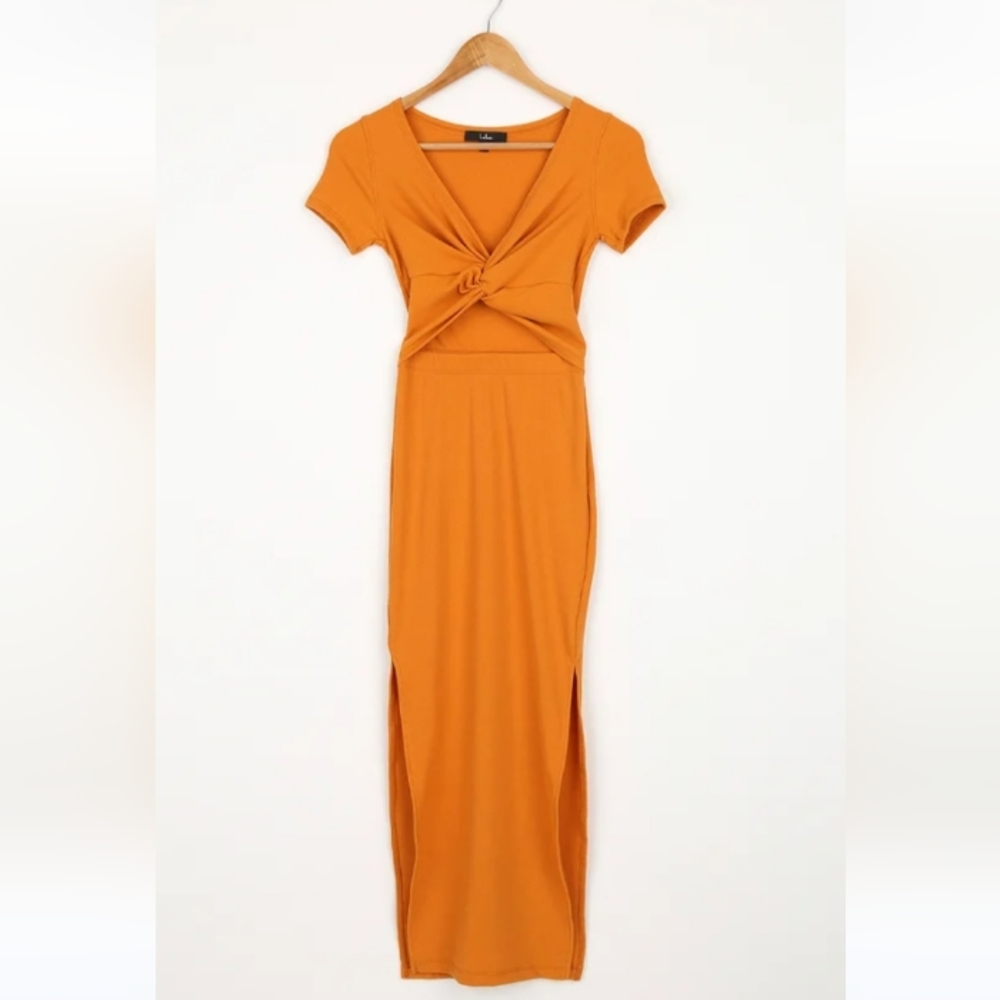 Lulu's Orange Twist Summer Dress